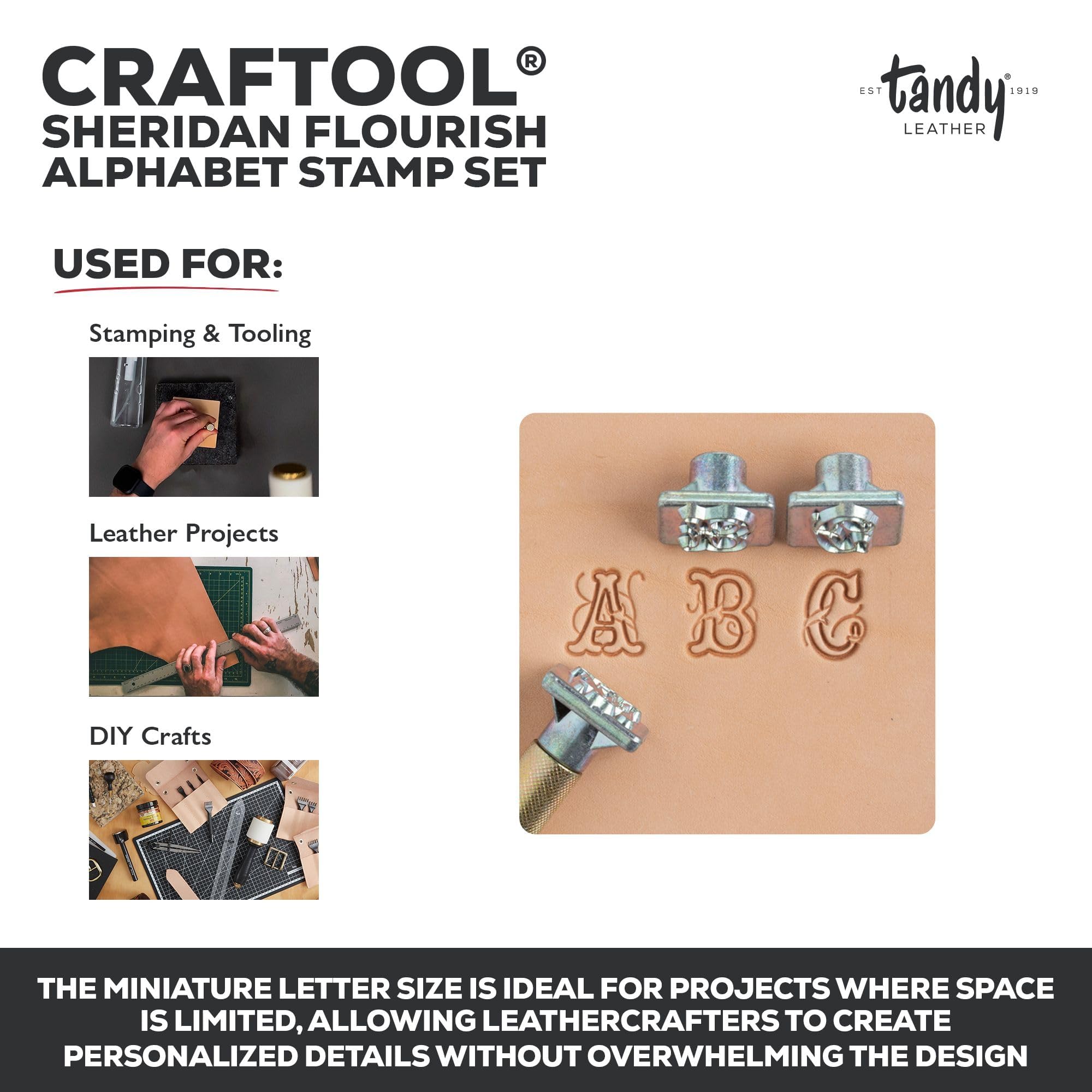 Amazon.com: Tandy Leather Craftool Sheridan Flourish Alphabet